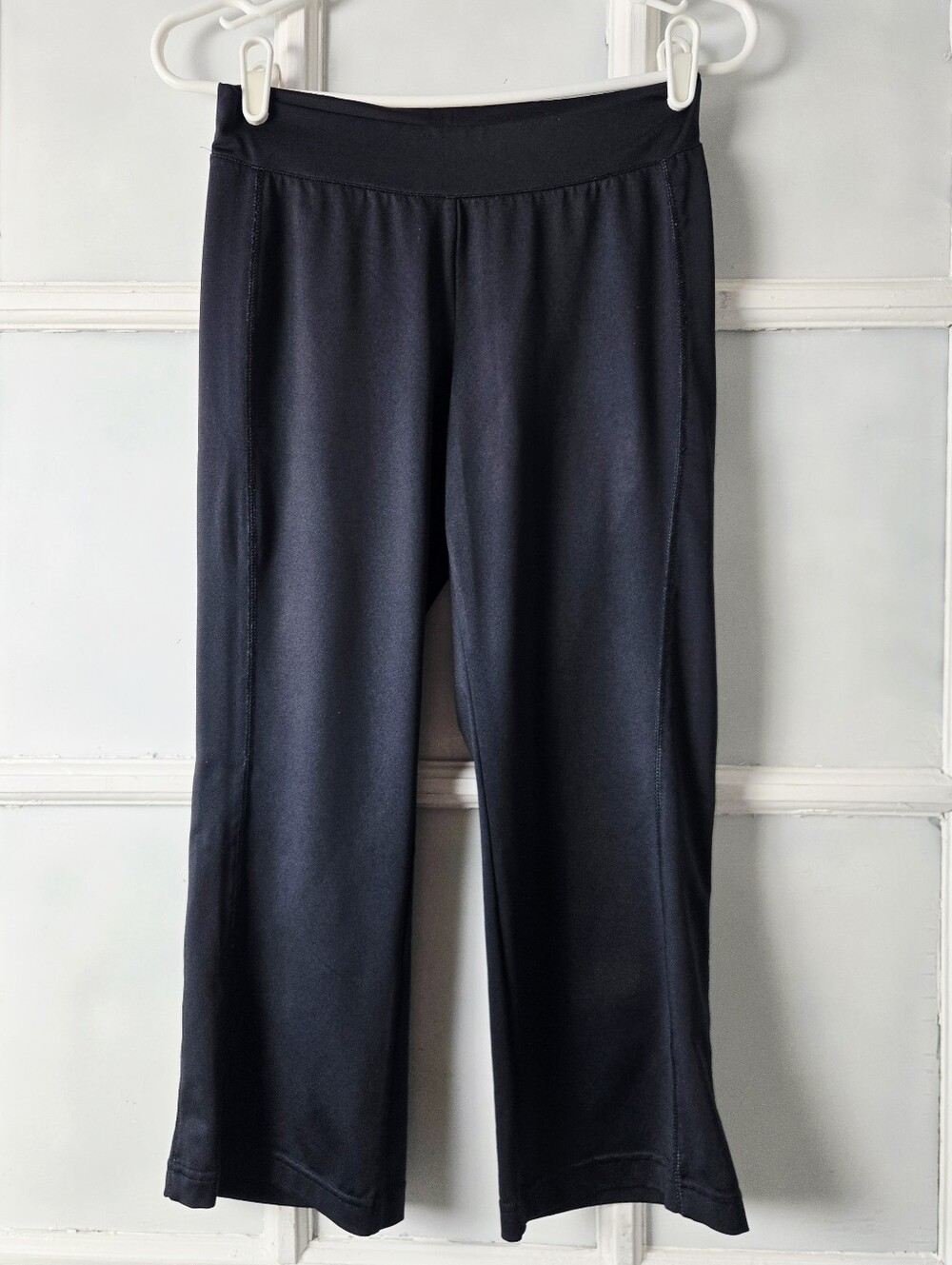 Lady Foot Locker Black Wide-Leg Athletic Stretchy Active Capri Pants XS